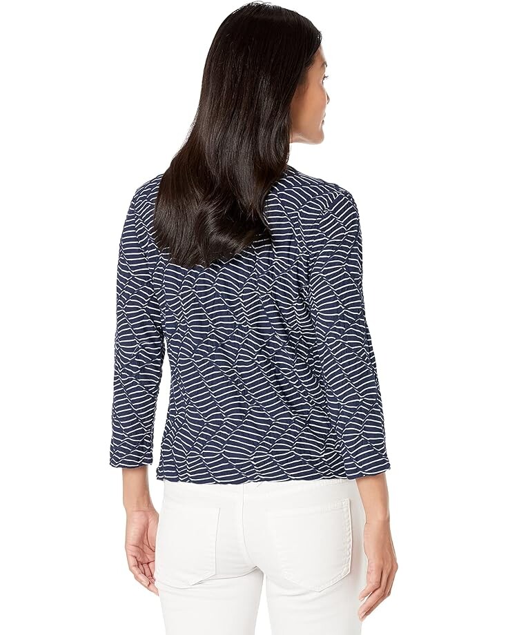 

Свитер NIC+ZOE Mixed Lines Four-Way Cardigan, цвет Indigo Multi