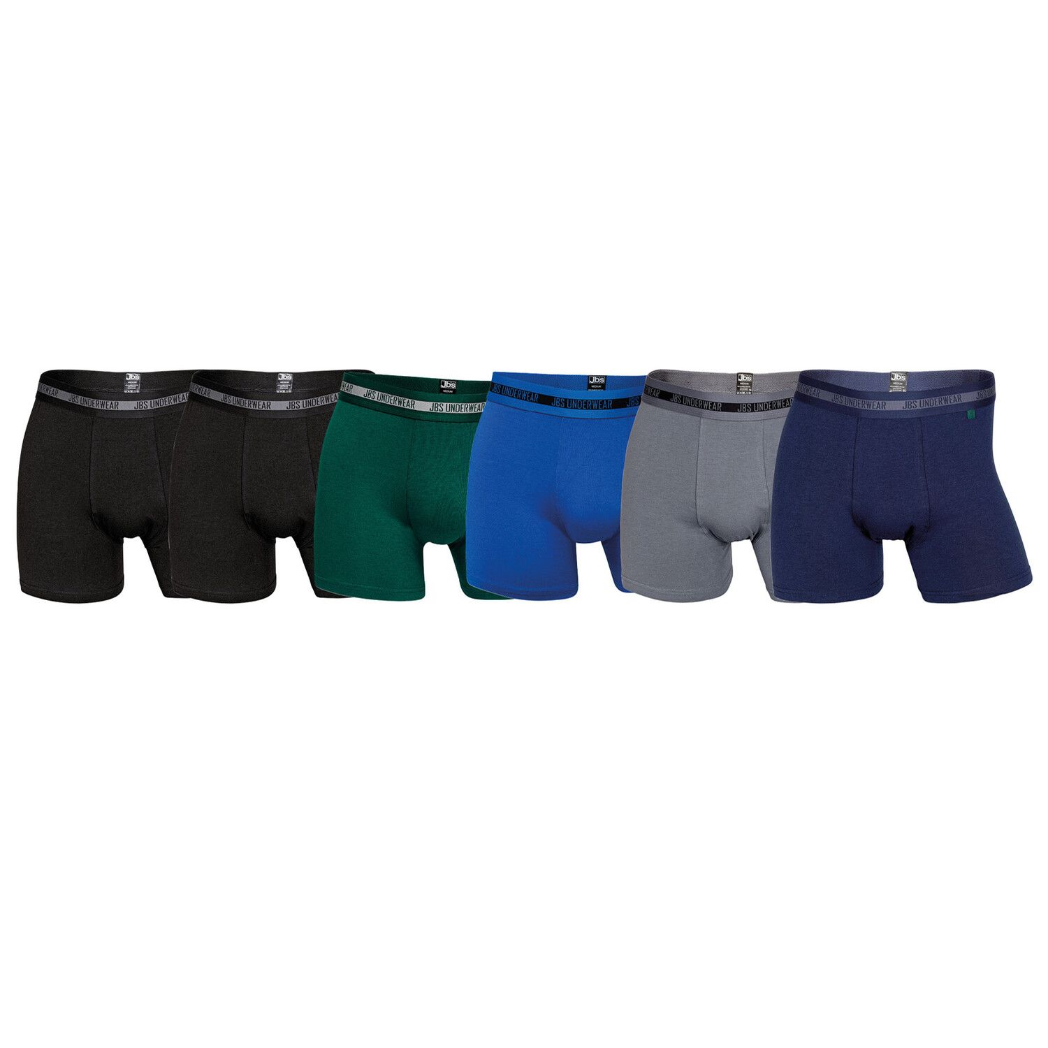 

Боксеры JBS Boxershort 6 шт, цвет Schwarz/Grün/Blau/Grau