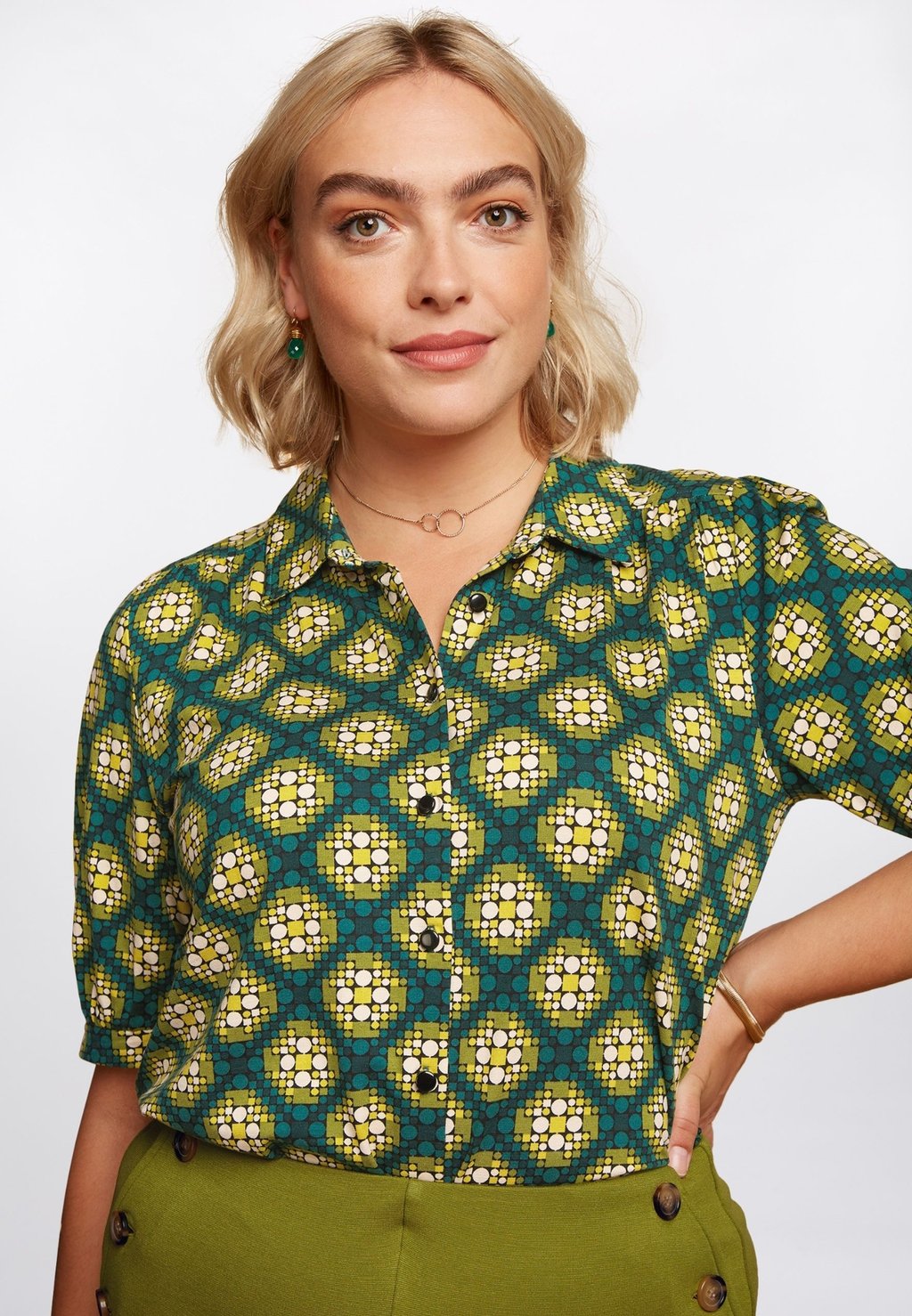 Блузка-рубашка CARINA KIRBY King Louie, цвет para green