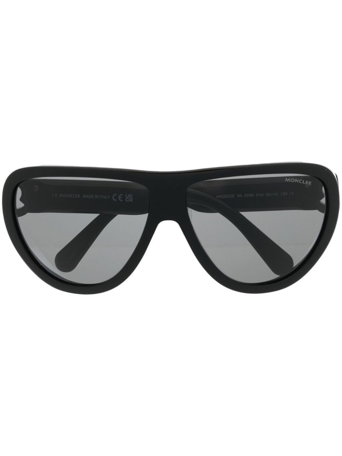 

Moncler Eyewear солнцезащитные очки Anodize в оправе 'кошачий глаз', черный