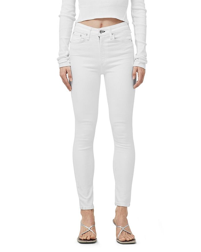 

Белые джинсы скинни до щиколотки Nina с высокой посадкой rag & bone