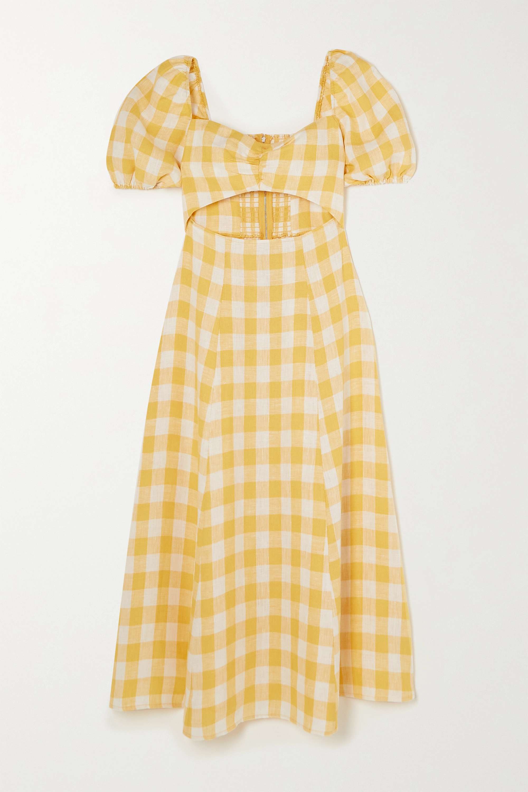 Yellow and white 2025 gingham dress