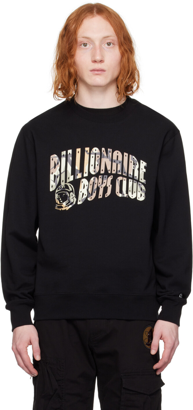 

Черный свитшот с камуфляжной аркой Billionaire Boys Club