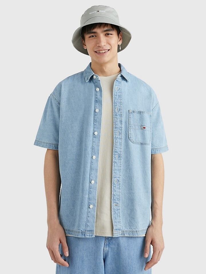 

Джинсовая рубашка с короткими рукавами Tommy Jeans