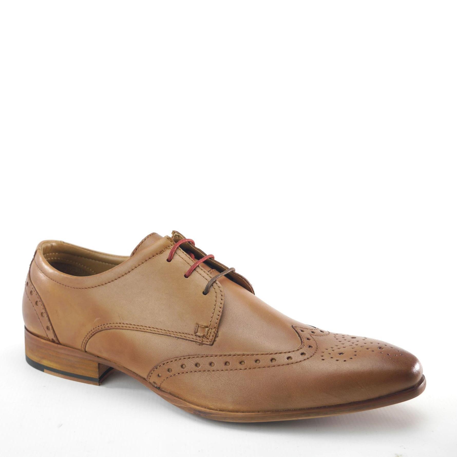 Кожаные туфли-броги Clapham Frank James, коричневый цена и фото