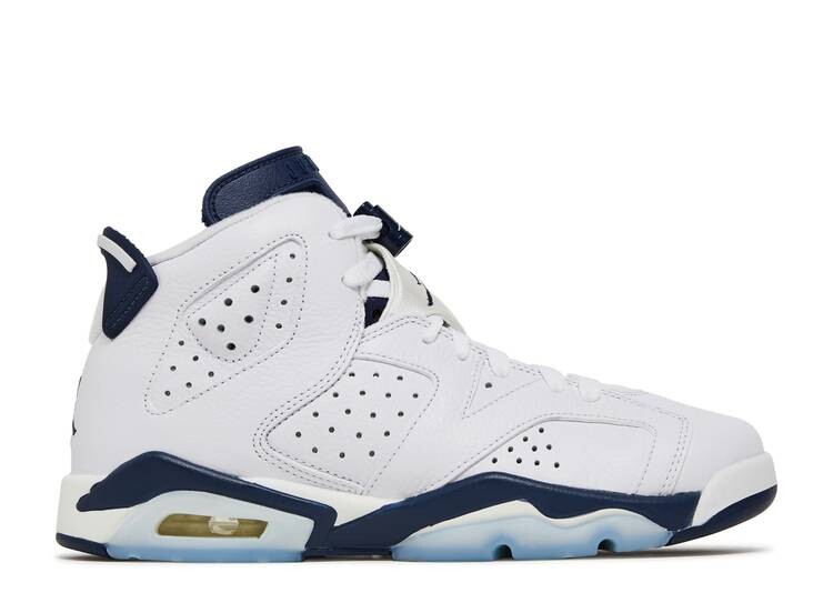 

Кроссовки AIR JORDAN 6 RETRO GS 'MIDNIGHT NAVY' 2022, белый