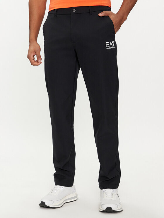 

Тканевые брюки стандартного кроя Ea7 Emporio Armani, черный