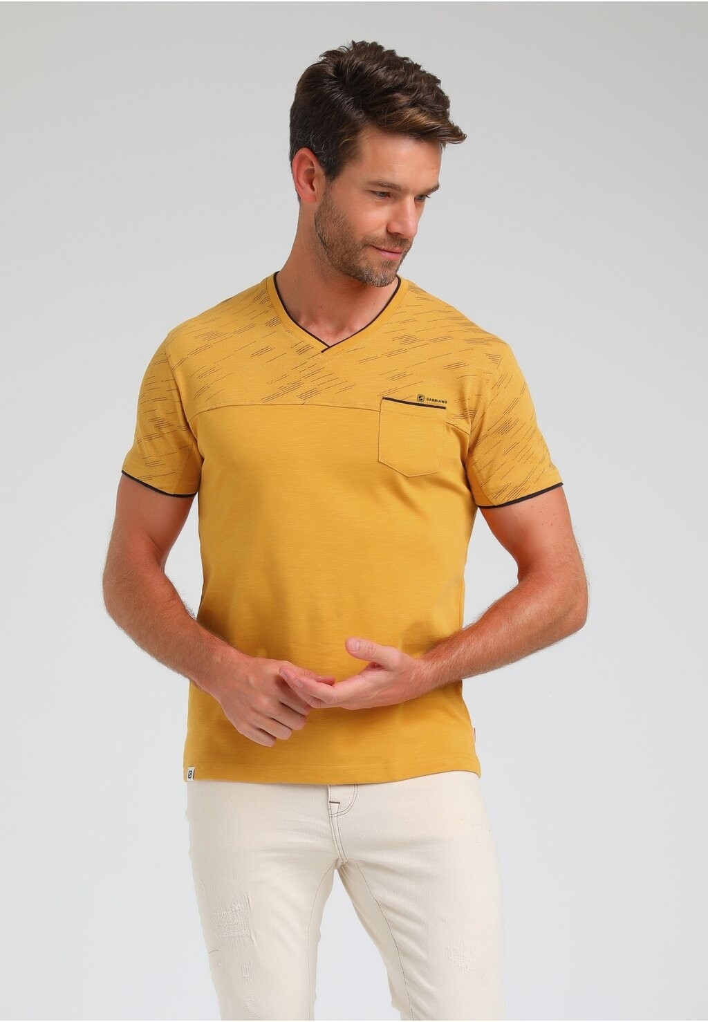 

Футболка с принтом Gabbiano, цвет yellow used