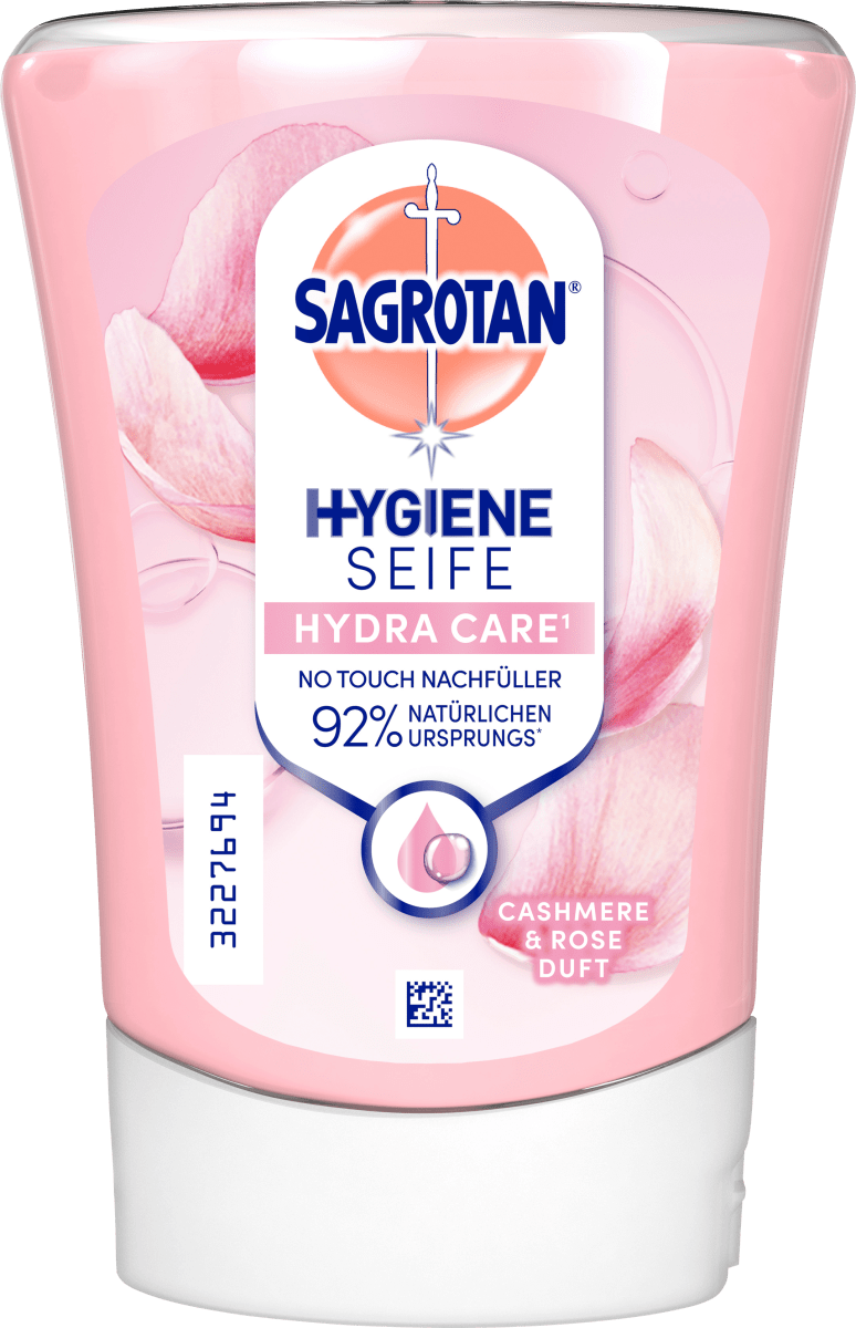 Дозатор для мыла No Touch Cashmere Rose Hydra Care сменная упаковка 250 мл Sagrotan
