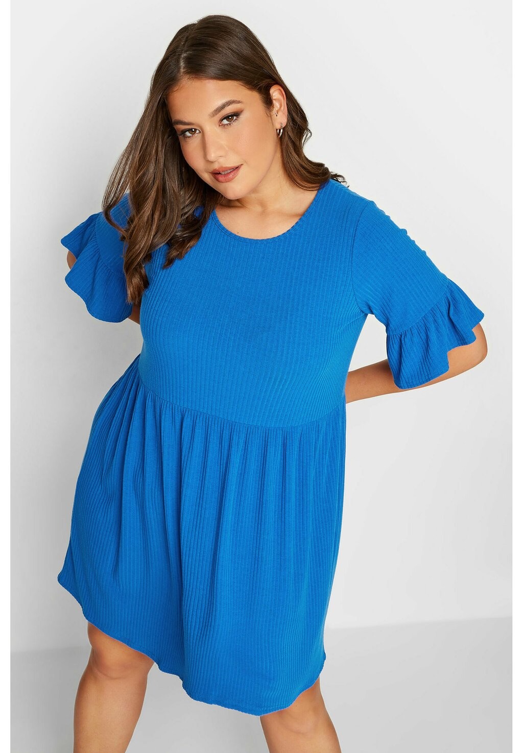 

Повседневное платье FRILL SLEEVE TUNIC Yours Clothing, цвет blue