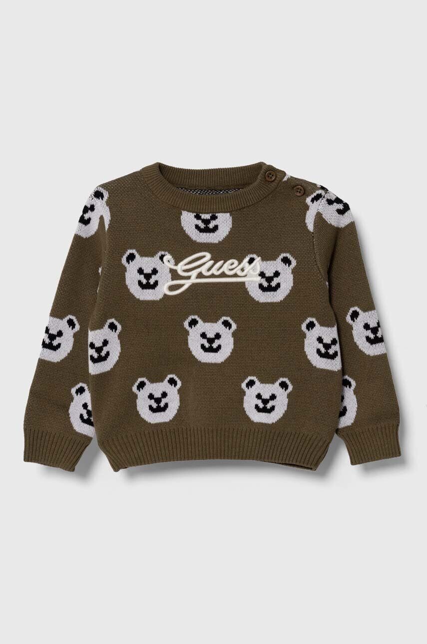 

Хлопковый свитер Guess noenati, зеленый