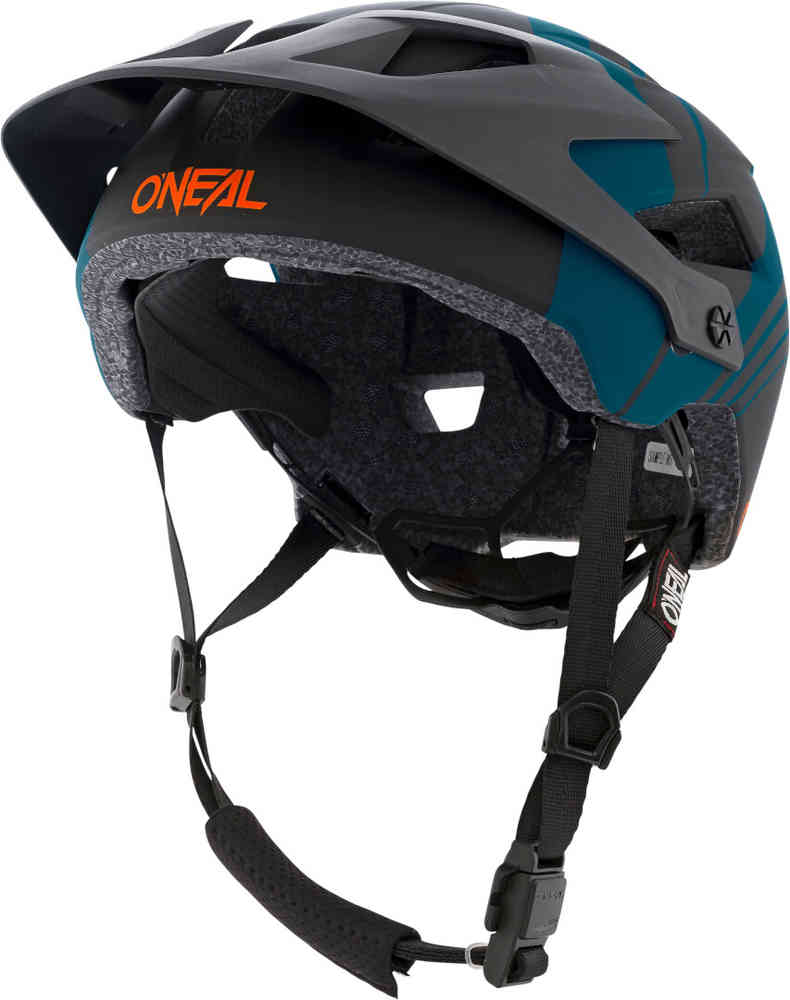 Велосипедный шлем Defender Nova Oneal, черный матовый/синий футболка с длинным рукавом для мотокросса и горного велосипеда