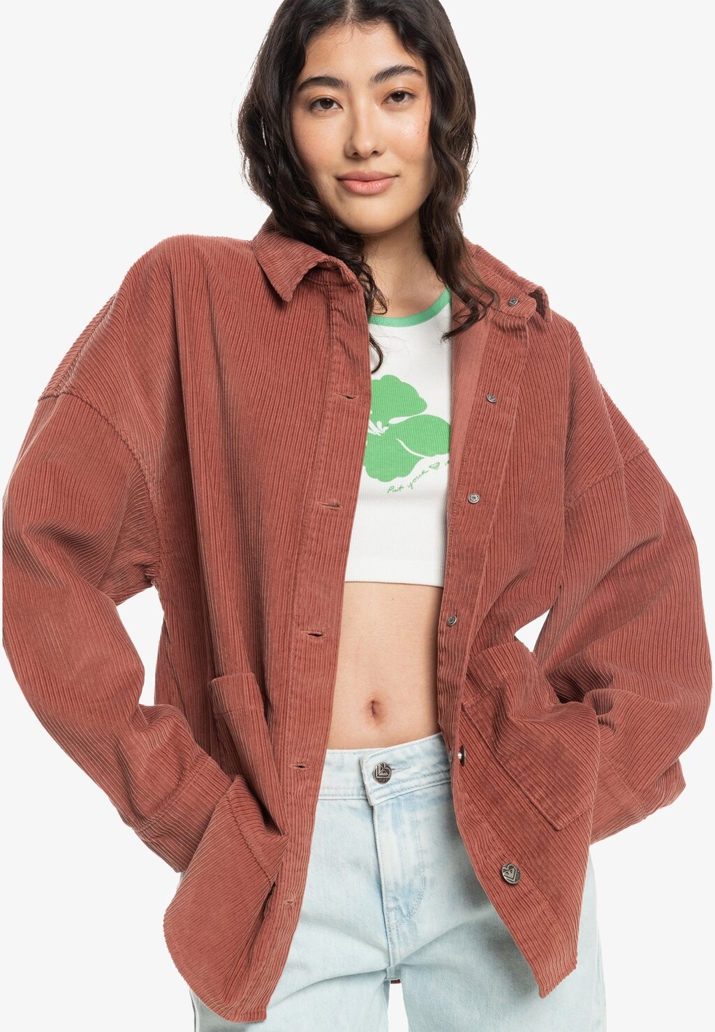 

Блузка-рубашка KICK BACK LONG SLEEVE Roxy, цвет mottled bordeaux