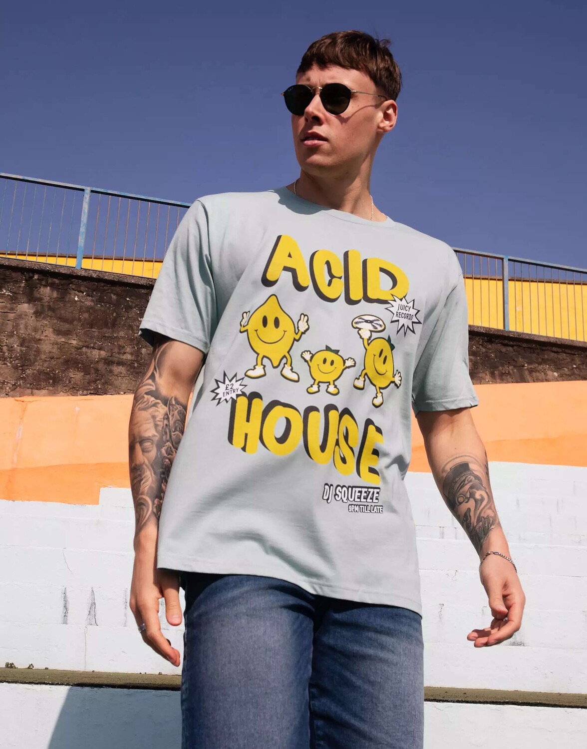 

Зеленая футболка унисекс с графическим фестивалем Acid House Batch1, Зеленый