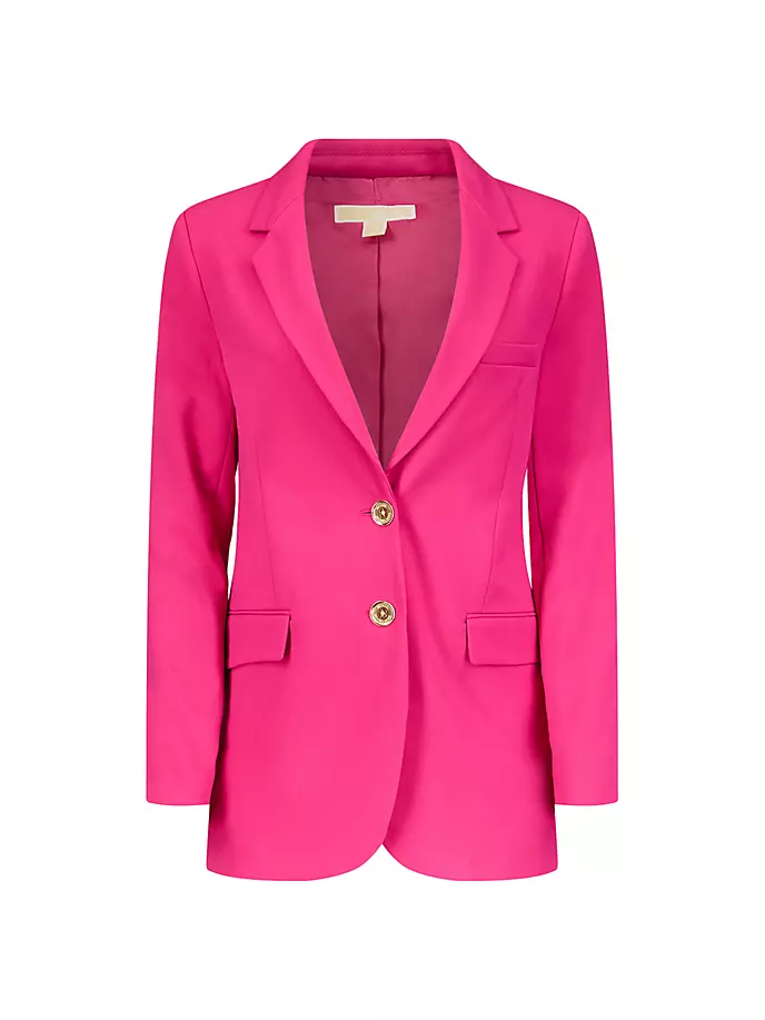 

Удлиненный однобортный пиджак Michael Michael Kors, цвет deep fuchsia