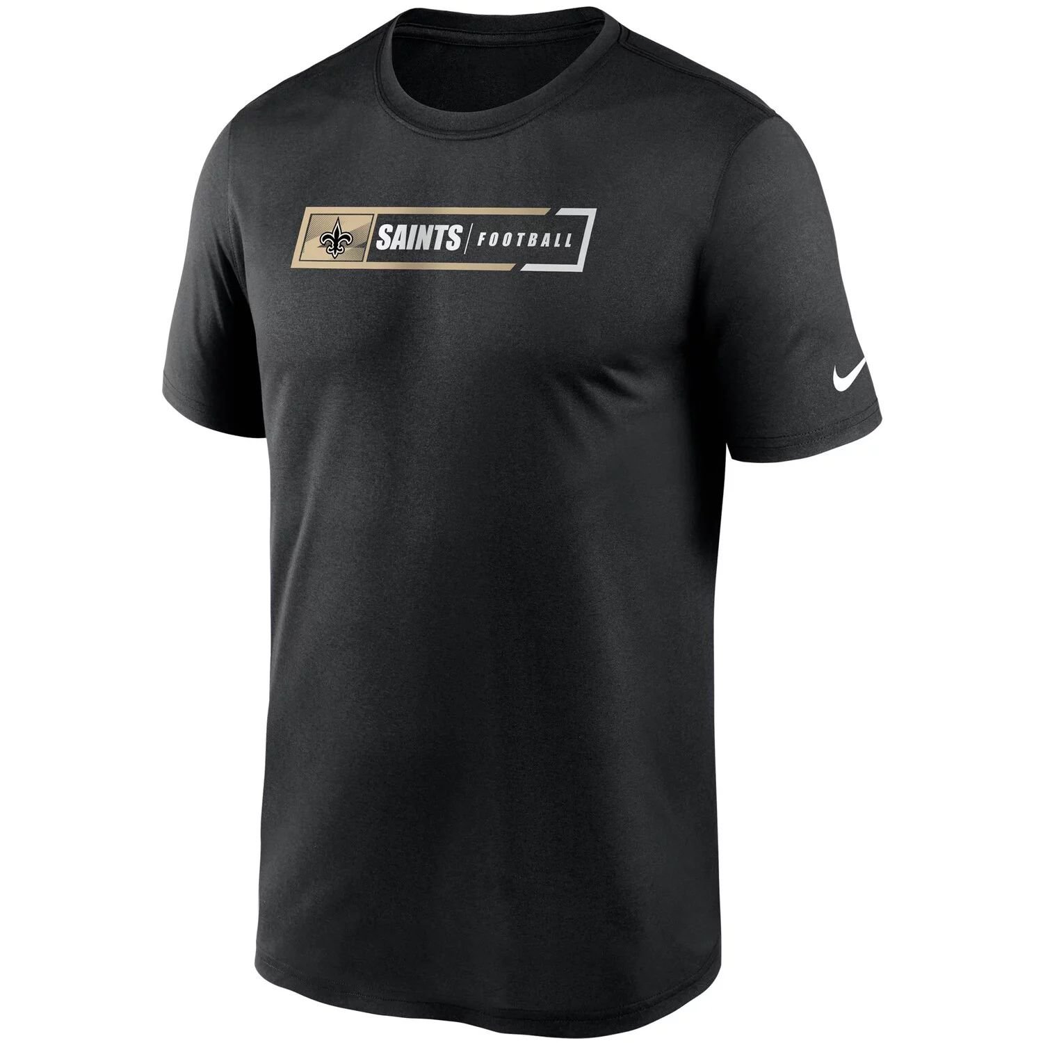 

Мужская черная футболка New Orleans Saints Fan Gear Legend Football Performance Nike