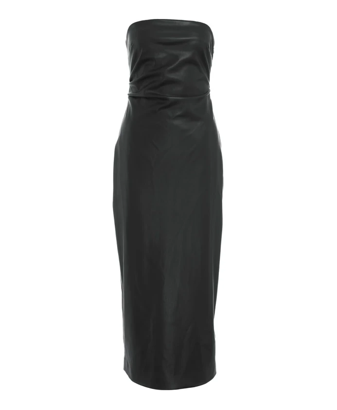 

Платье из экокожи aw24 Gender, черный