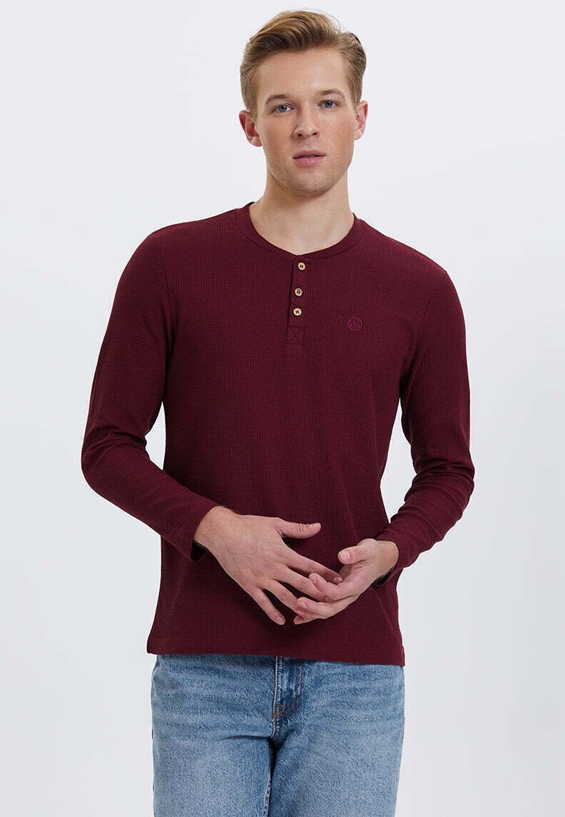 

Топ с длинными рукавами BASIC ESSENTIALS LONG SLEEVE WESTMARK LONDON, цвет cabernet