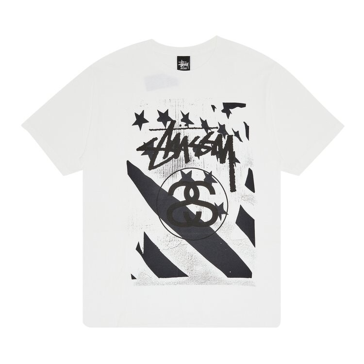 

Футболка Stussy Flag 'White/Black', белый