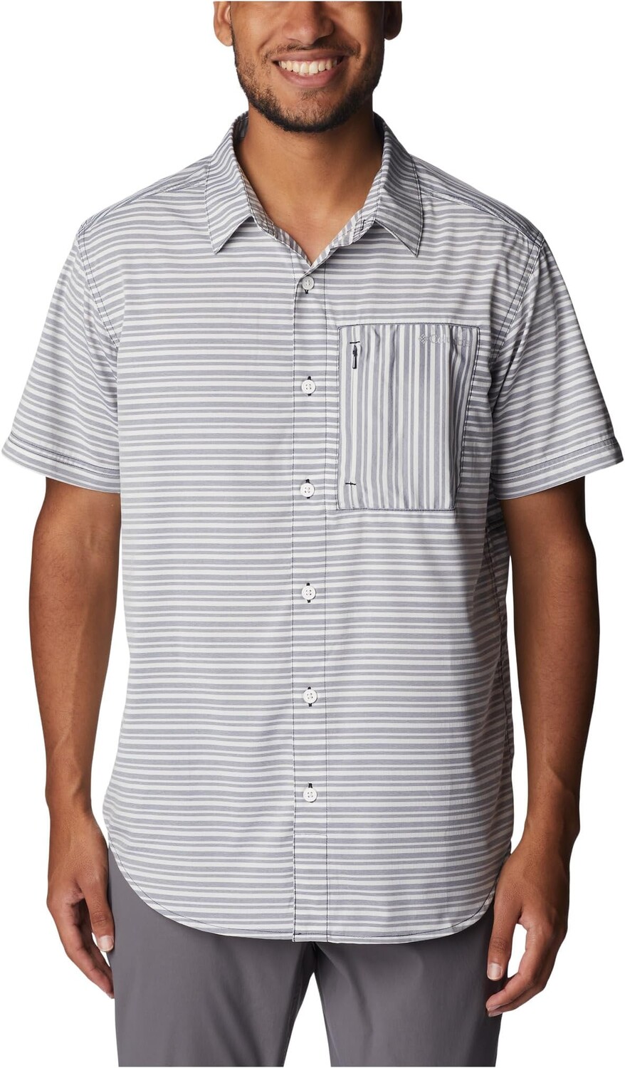 

Рубашка Columbia Twisted CreekIII Short Sleeve, цвет Collegiate Navy Basic Stripe