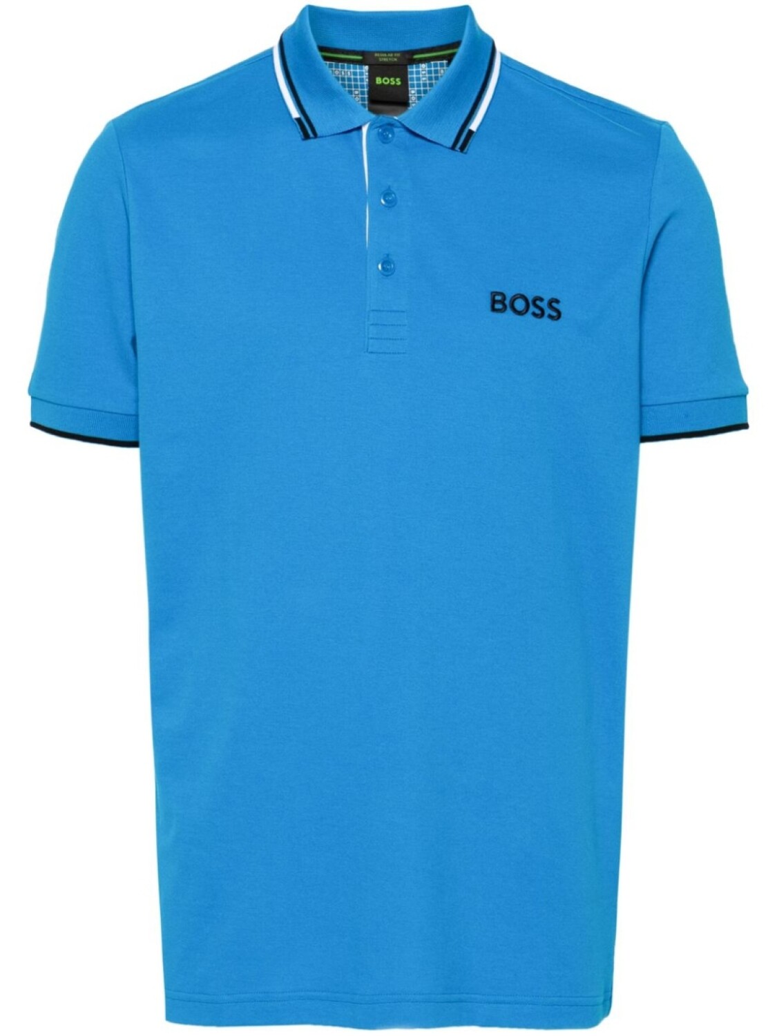 

BOSS рубашка поло с вышитым логотипом, синий
