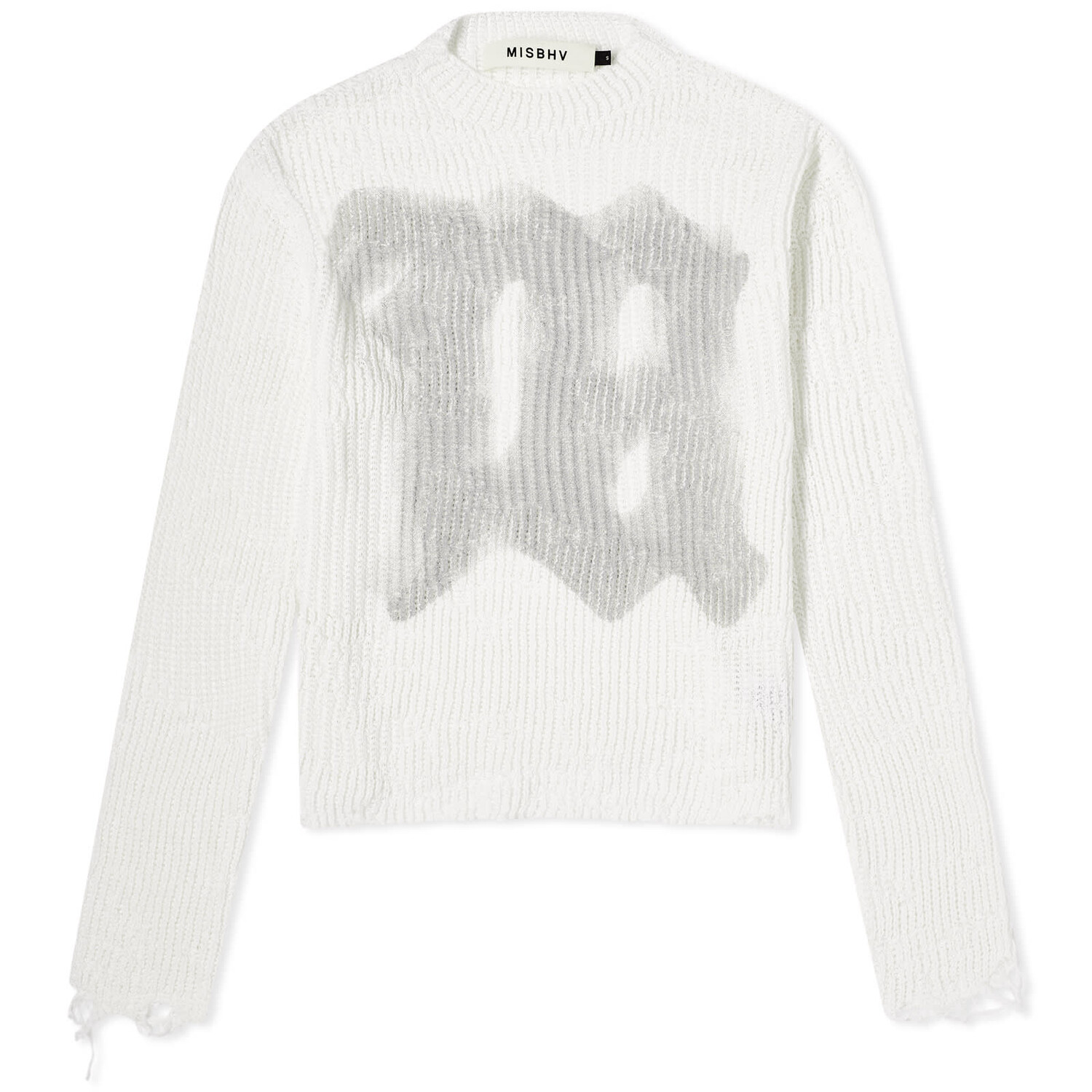 

Лонгслив Misbhv Goa Logo Knit Jumper, белый