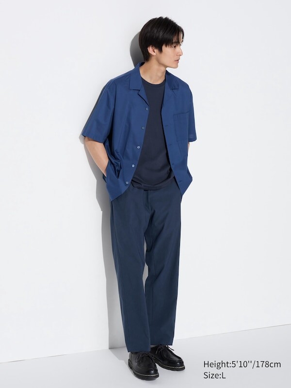 

Свободные брюки airsense прозрачная ткань Uniqlo, синий