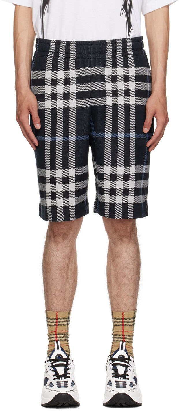 

Burberry Синие шорты в клетку