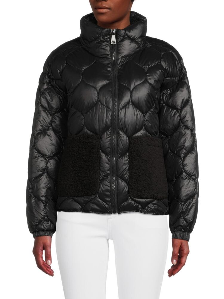 

Пуховик с отделкой из искусственного меха Dkny, черный