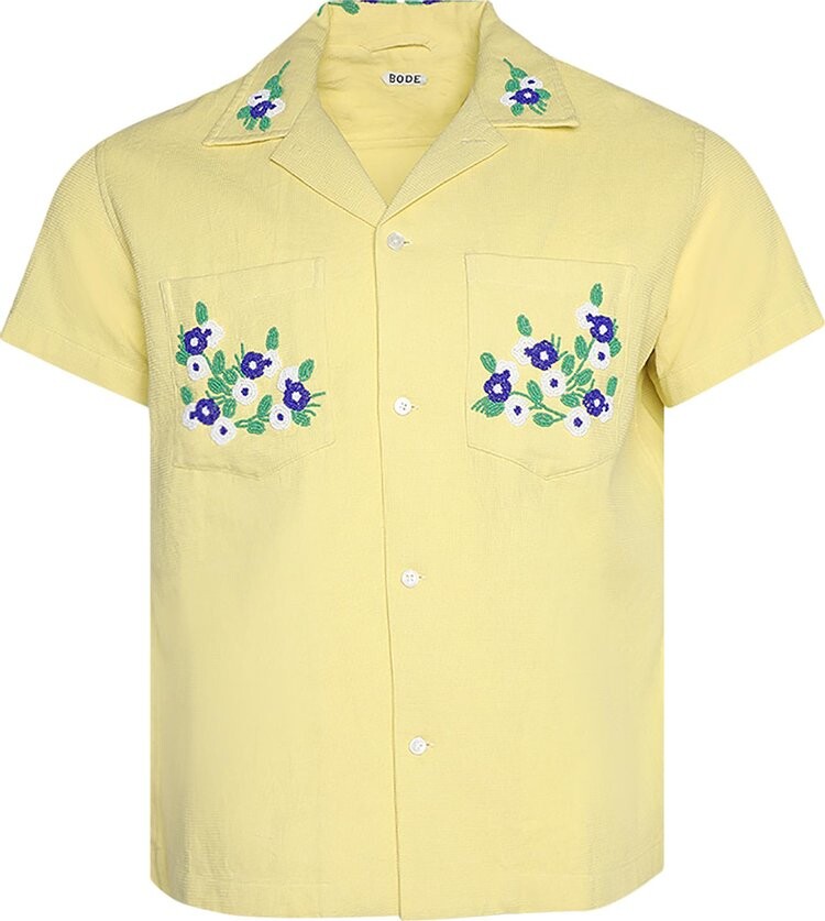 

Рубашка Bode Beaded Chicory Short-Sleeve 'Yellow', желтый