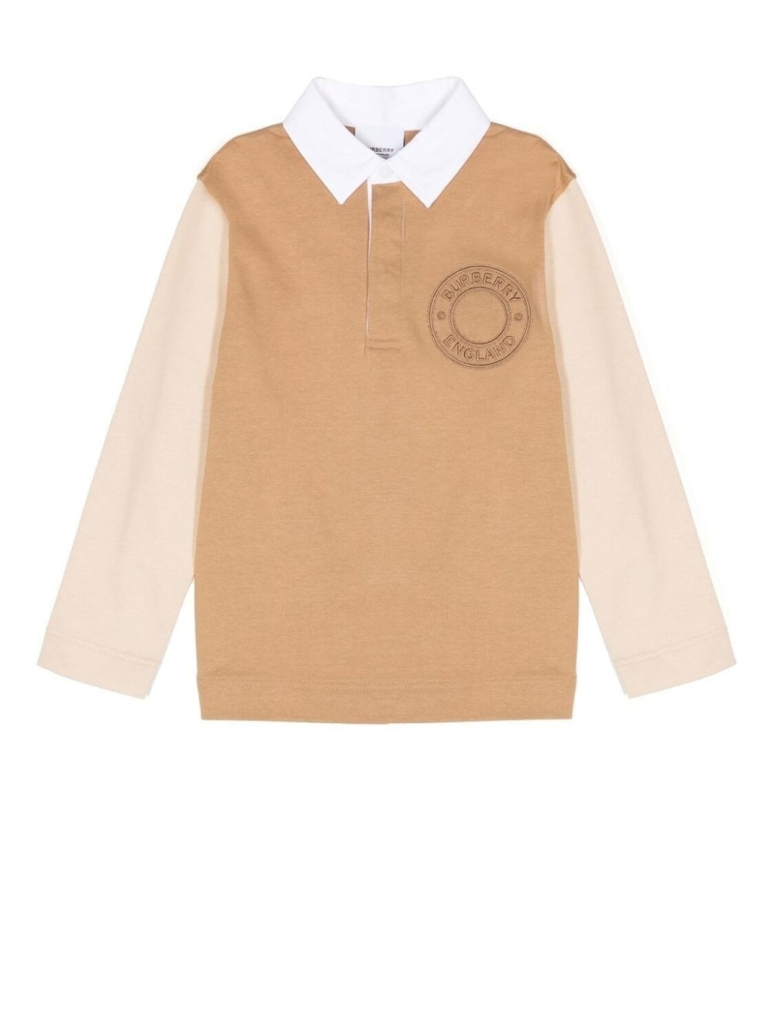 

Burberry Kids рубашка регби с вышитым логотипом, коричневый