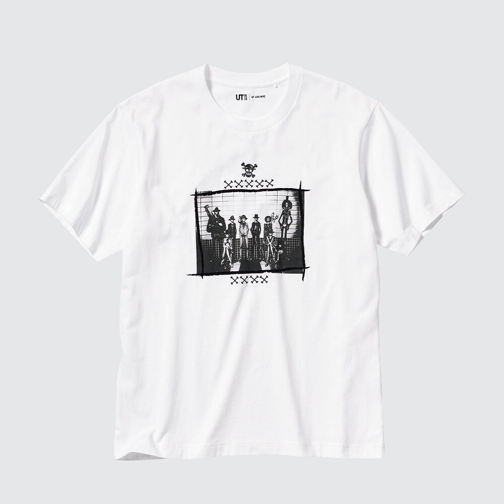 

Футболка Uniqlo ARCHIVE унисекс с принтом One Piece и короткими рукавами, белый