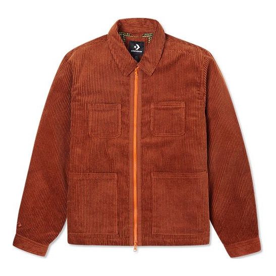 Куртка Converse Retro Solid Color Corduroy Jacket Red Brown, красный