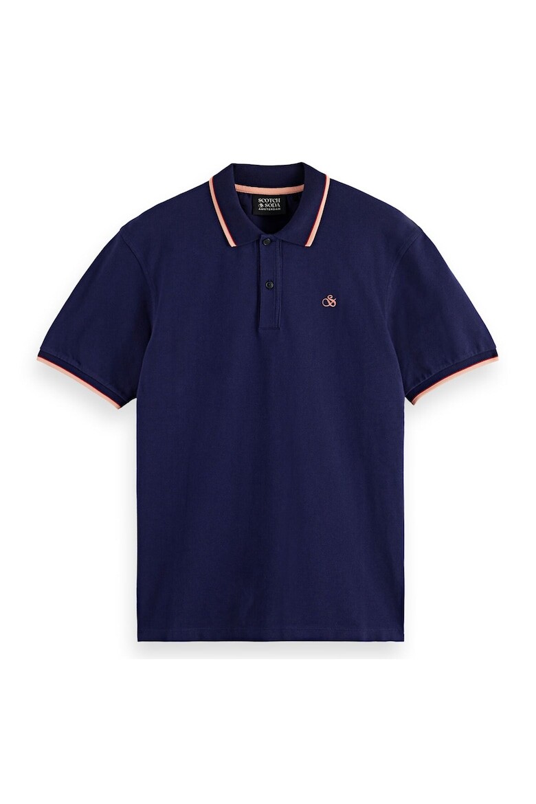 

Футболка из пике с воротником Scotch & Soda, синий