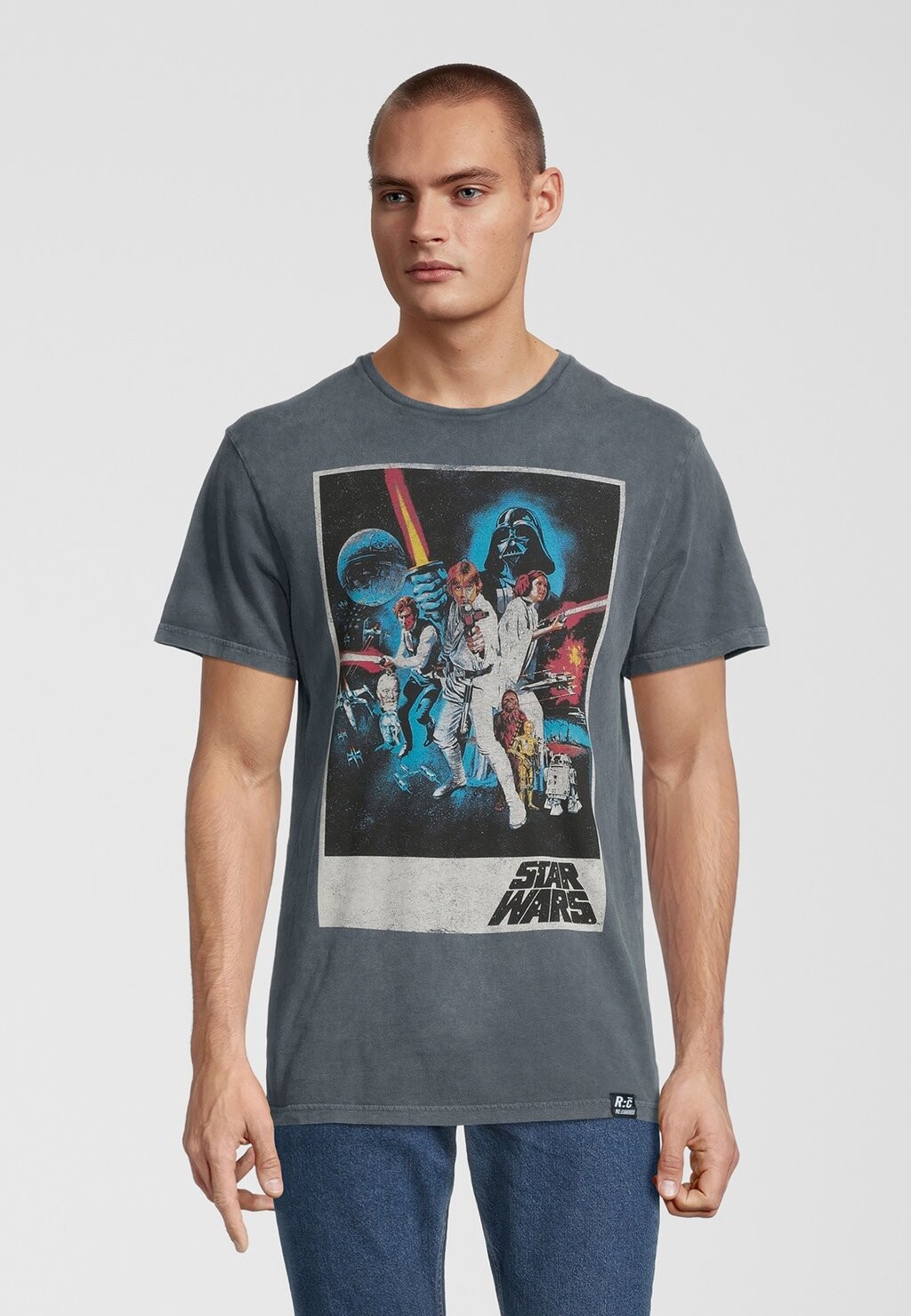 

Футболка с принтом STAR WARS CLASSIC NEW HOPE Re:Covered, цвет grau