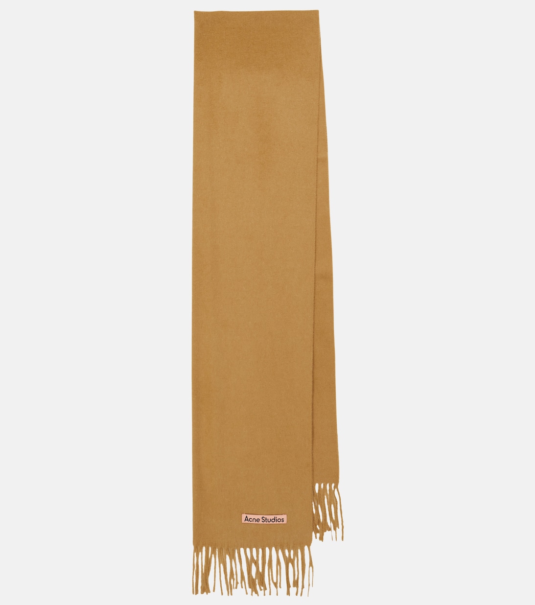 Кашемировый шарф с бахромой Acne Studios, коричневый
