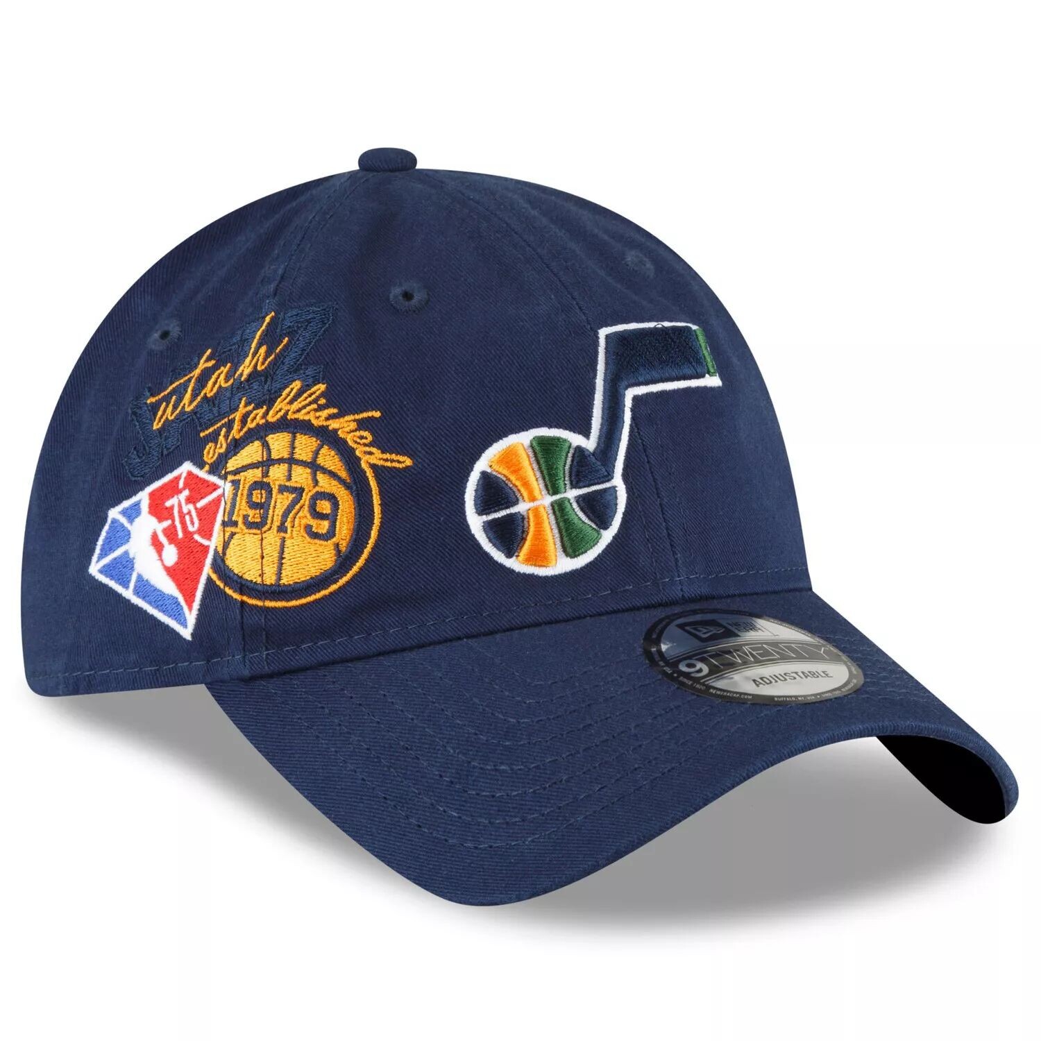 

Мужская регулируемая шляпа New Era Navy Utah Jazz Back Half 9TWENTY
