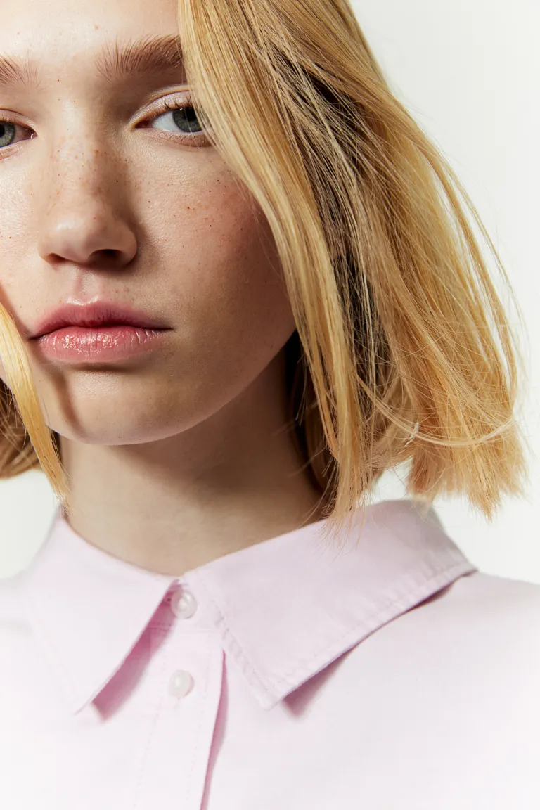 

Рубашка из оксфордской ткани H&M, розовый