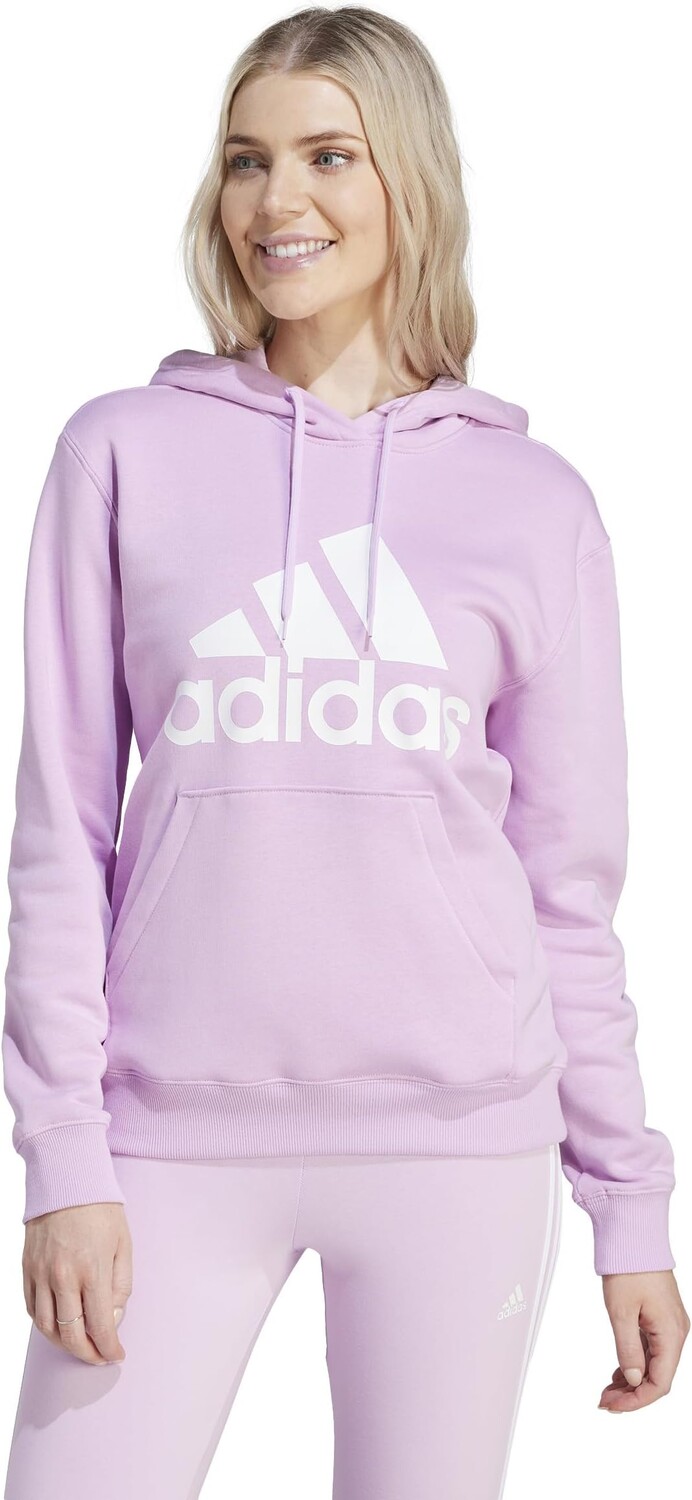 

Худи Adidas Essentials Big Logo Regular Fleece Hoodie, цвет Bliss Lilac/White