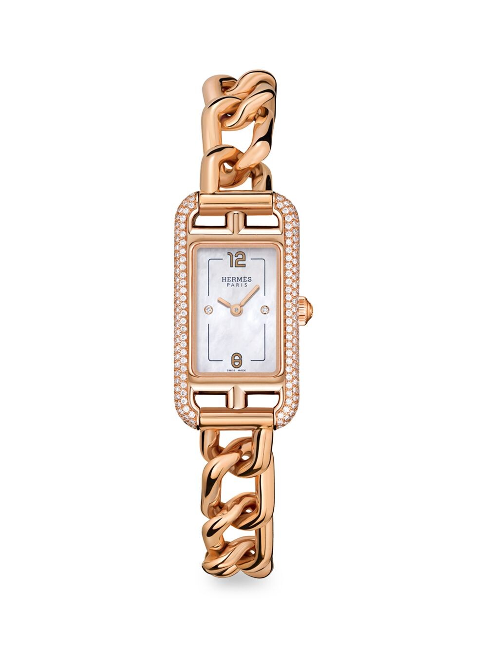 

Часы-браслет Nantucket 29MM из 18-каратного розового золота с бриллиантами HERMÈS, золотой