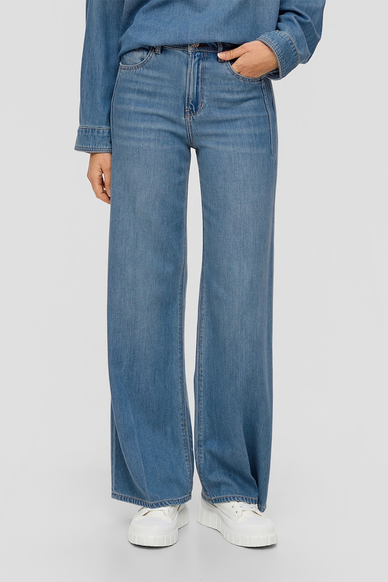 Джинсы с высокой талией S Oliver, синий укороченные джинсы с высокой талией q s by s oliver синий