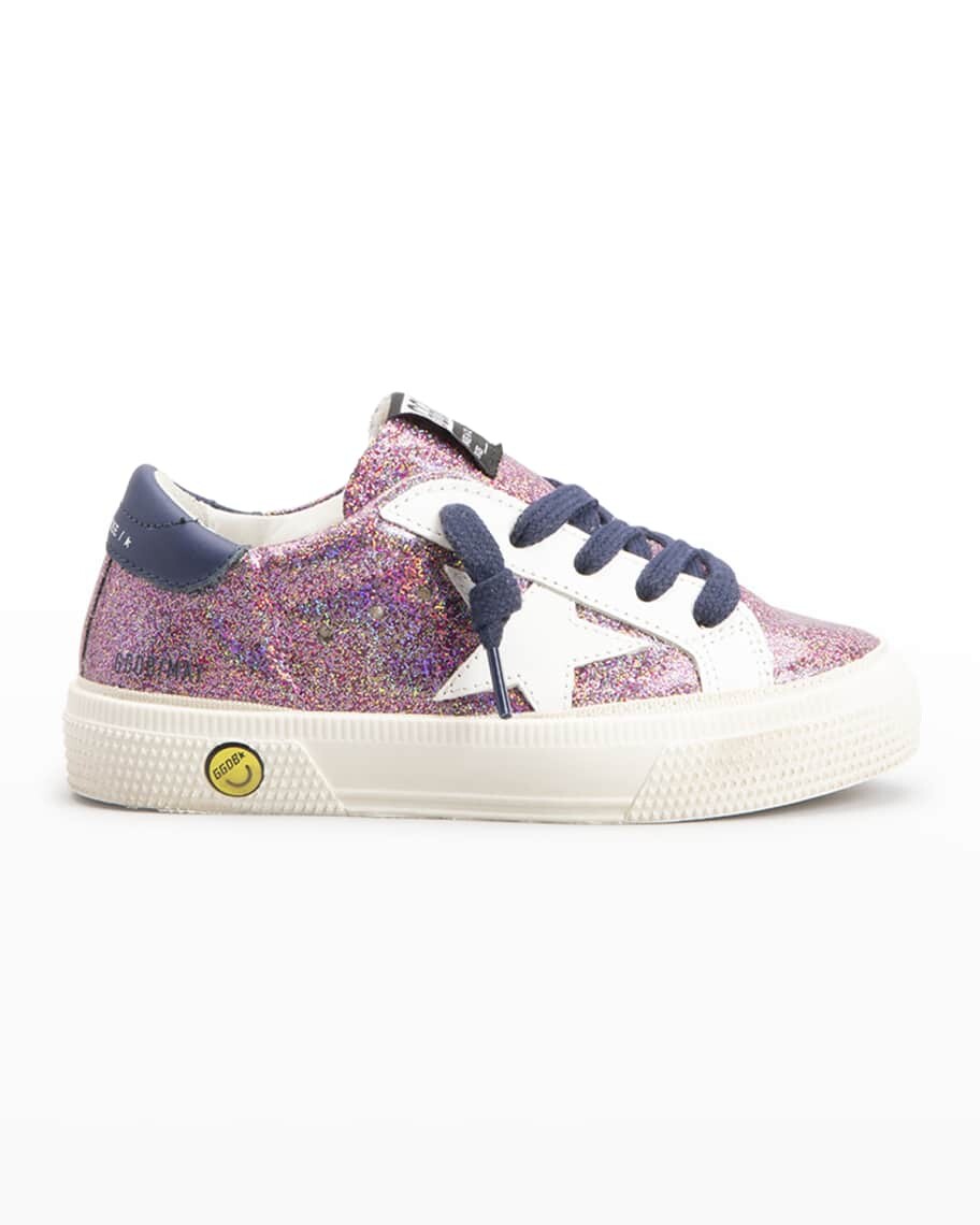 

Низкие кожаные кроссовки May Glitter для девочек, для малышей/малышей Golden Goose