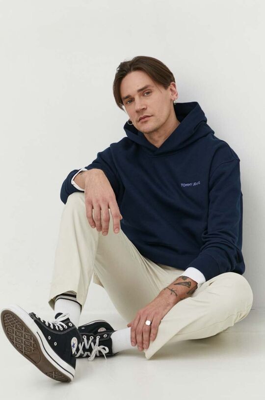 

Хлопковая толстовка Tommy Jeans, темно-синий