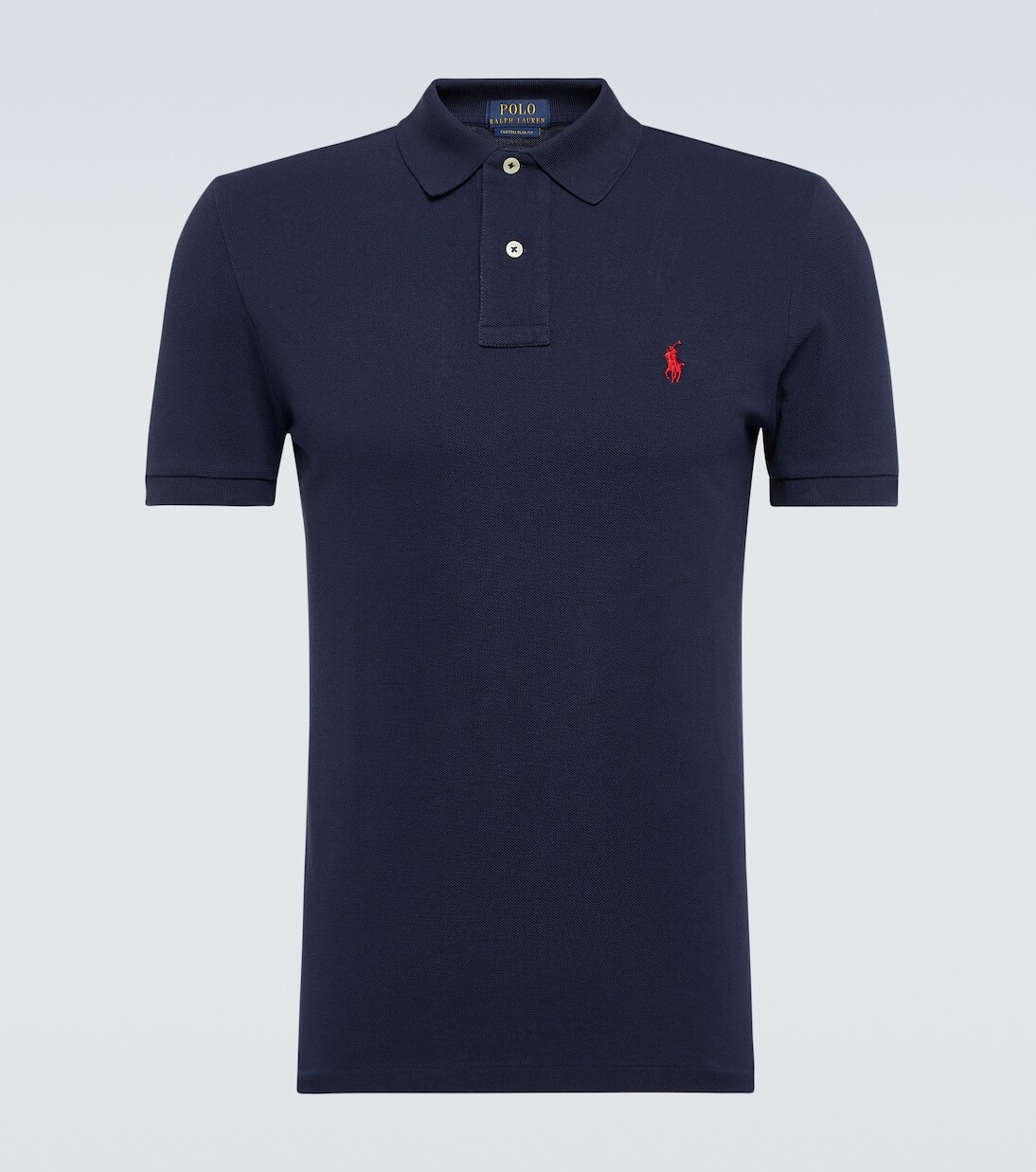 

Рубашка-Поло из хлопкового пике с логотипом Polo Ralph Lauren, синий