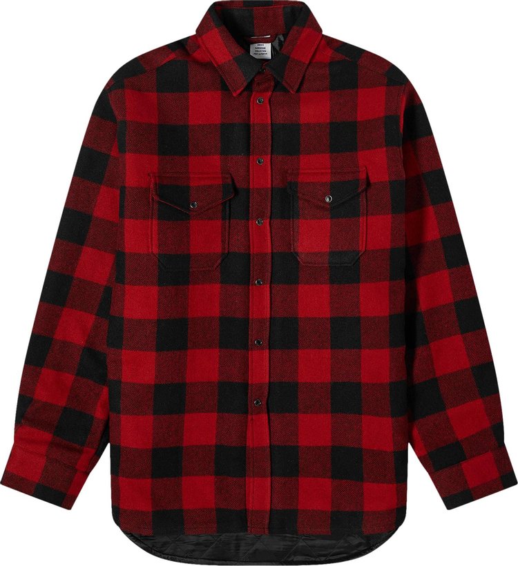 Рубашка Vetements Flannel 'Red/Black Check', красный рубашка aape check flannel цвет black brown