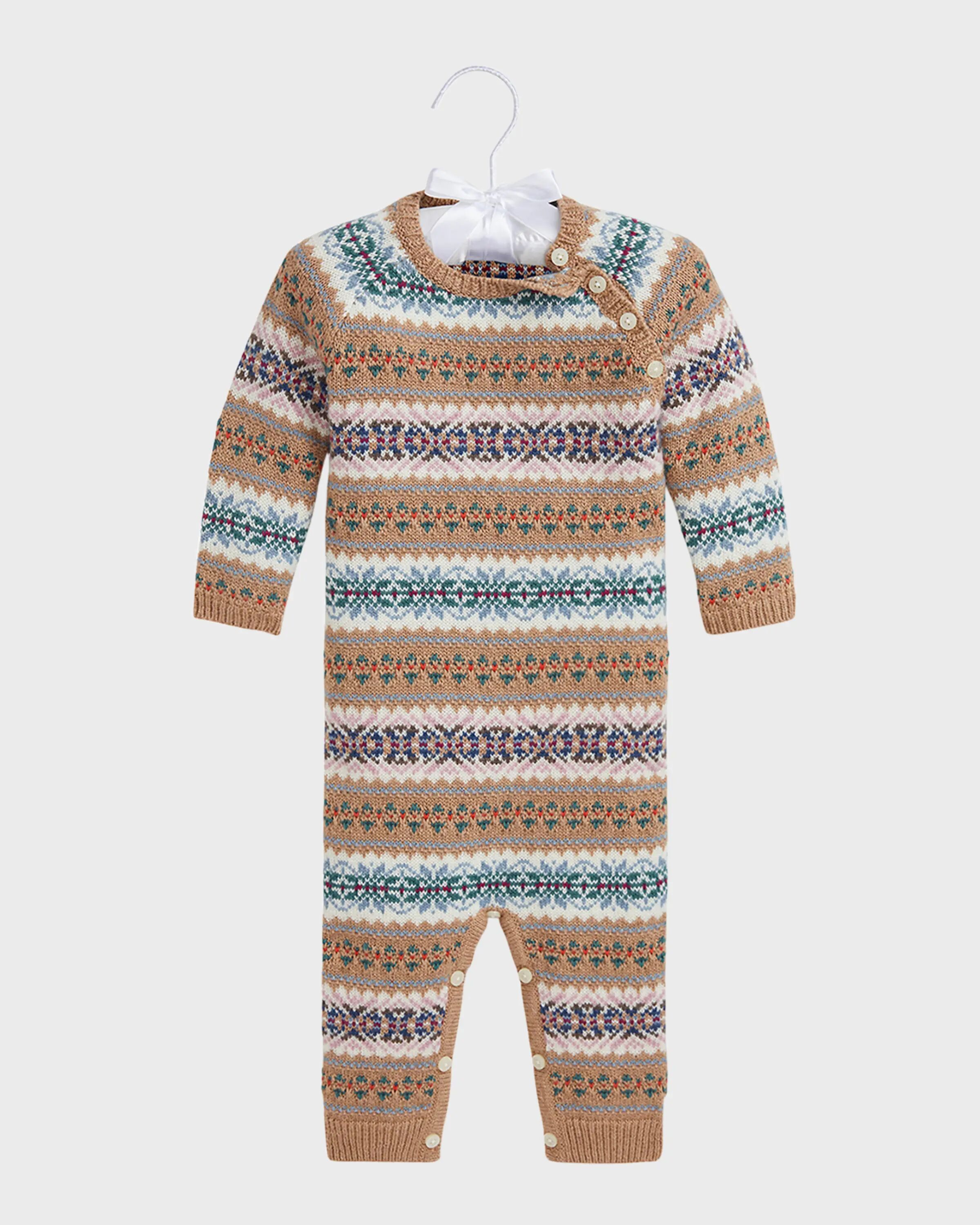 

Комбинезон в рубчик с принтом Fair Isle для мальчика, размер 3–12 м Ralph Lauren Childrenswear, цвет Khaki Multi