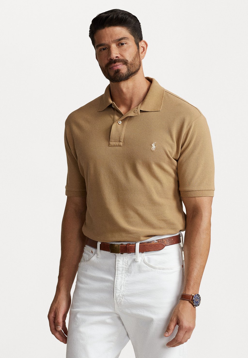 Рубашка поло Polo Ralph Lauren Big & Tall, светло-коричневый свитер polo club светло коричневый