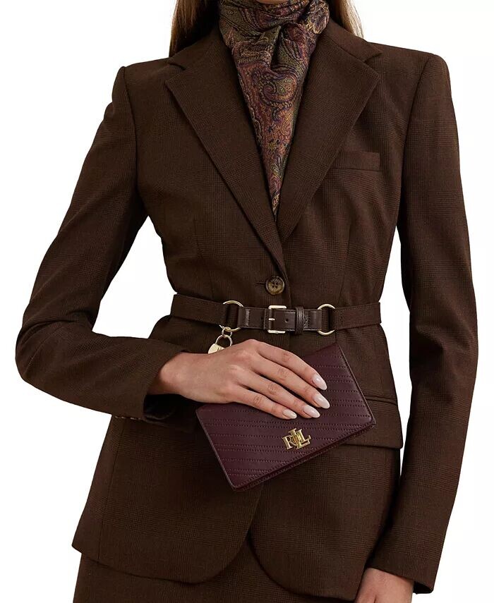 

Кожаный кошелек Пино Нуар Lauren Ralph Lauren, красный