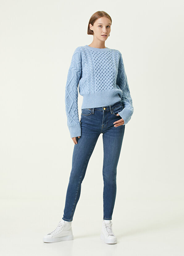 

Синие джинсовые брюки скинни le high Frame Denim, Синий