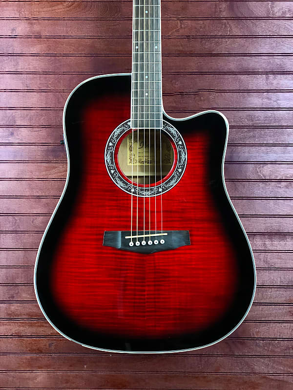 цена Акустическая гитара Ibanez PF28ece Transparent Red